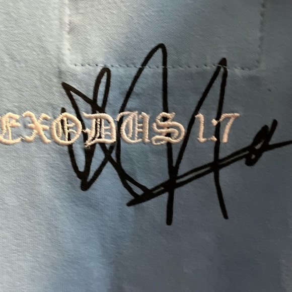 Rare DMX SHOW PALACE EXODUS 1:7 TEE T SHIRT Mens L Blue Graphic T-Shirt - Picture 5 of 6